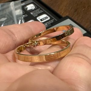 SOLD!!!18karat REAL GOLD earrings